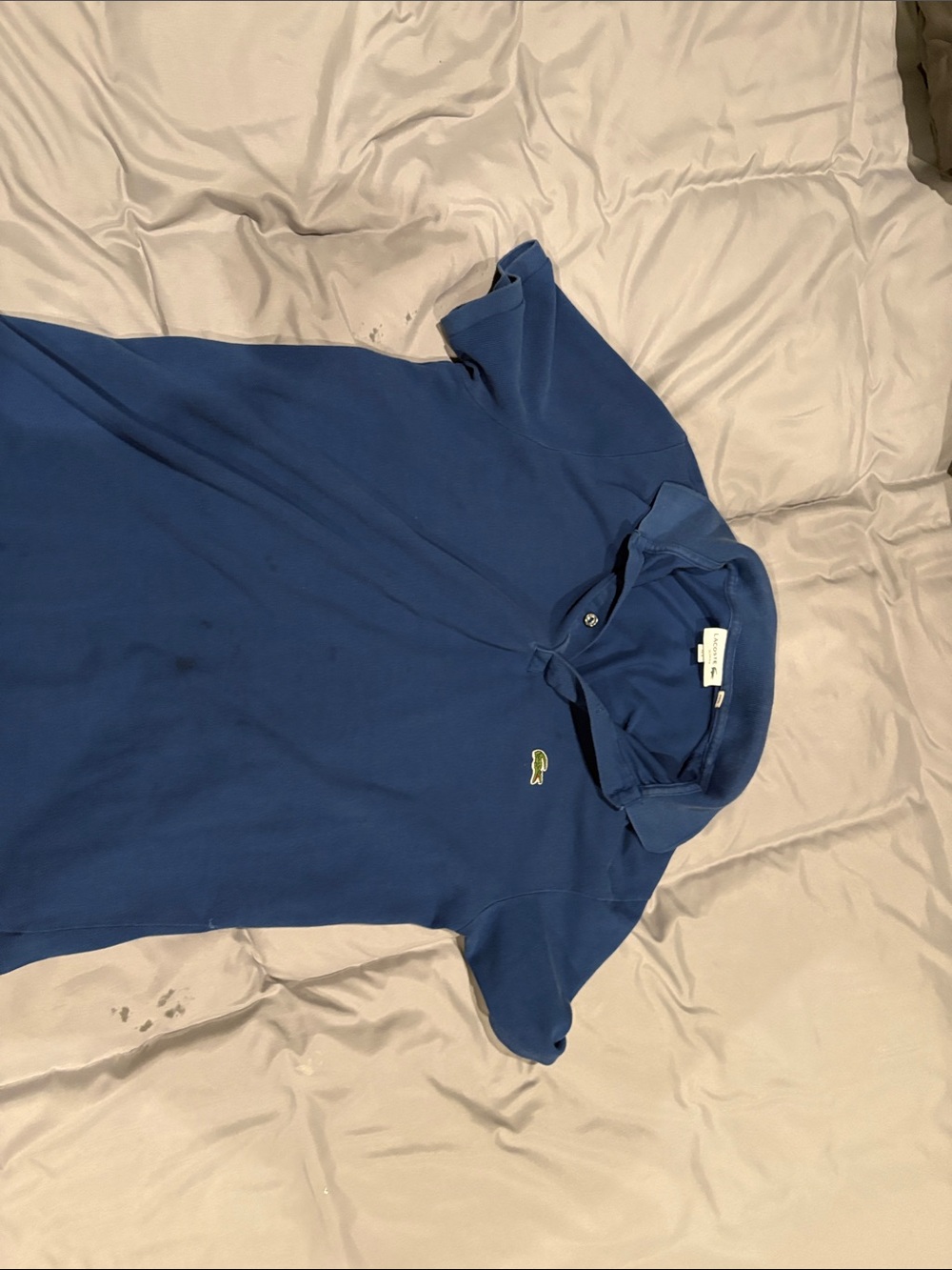 Lacoste Royal Blue Polo with Green Crocodile Patch
